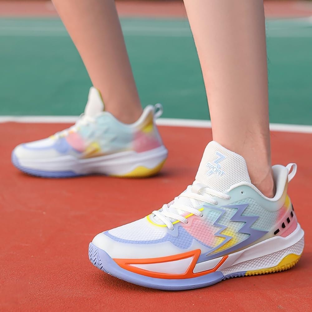 Genérico Zapatillas de Baloncesto Unisex Que absorben los Golpes, Transpirables, Desgaste y Antideslizantes, Zapatillas Deportivas for Estudiantes Adolescentes Zapatos para Caminar(Sky Blue-,43 EU)