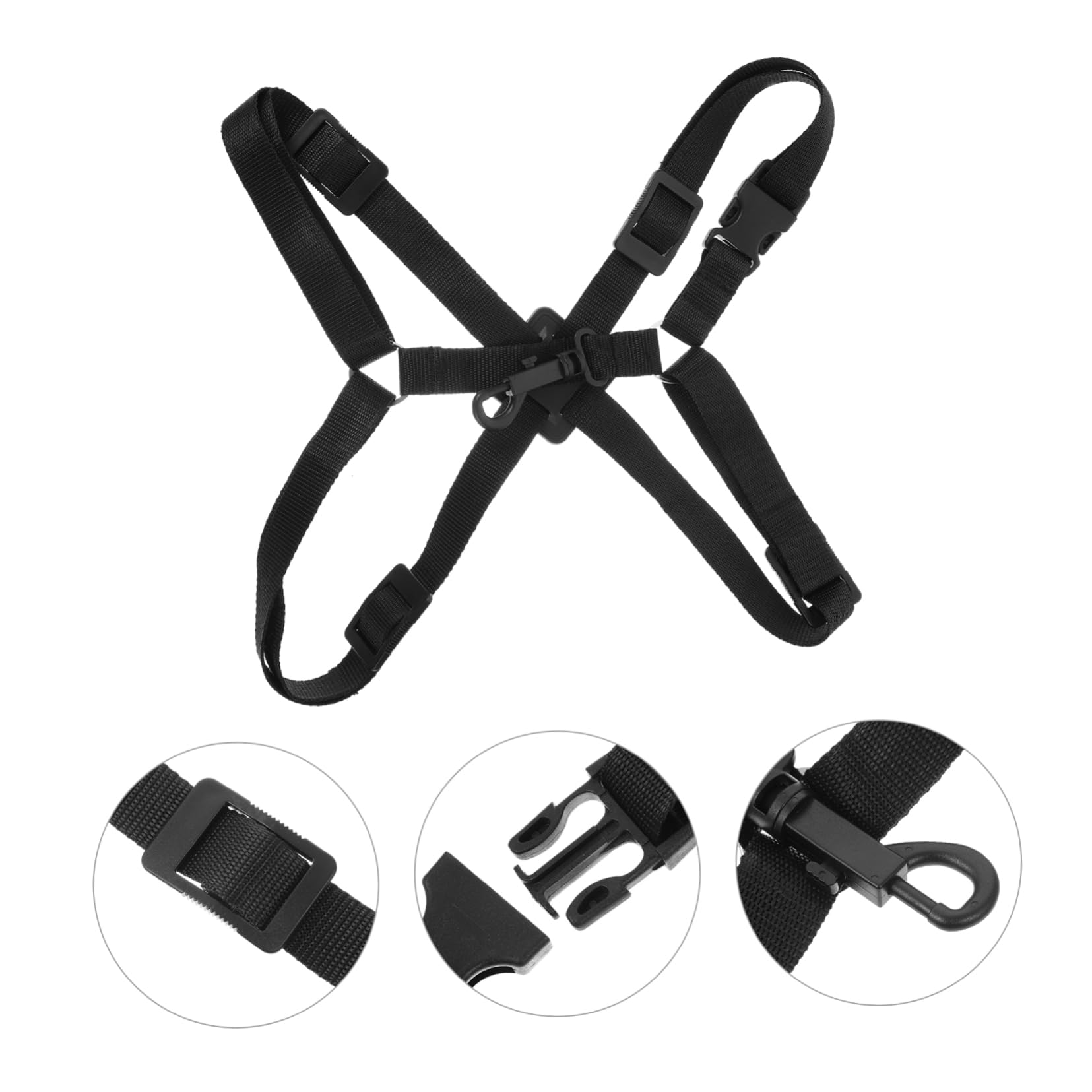 SWOOMEY Snap Hook Liner Soprano Harness Back Braces Tenor Sax Harness Alto Sax Harness Saxaphone Shoulder Straps Padded Sax Strap Aglet Adjustable Strap Alto Harness Clarinet Saxophone