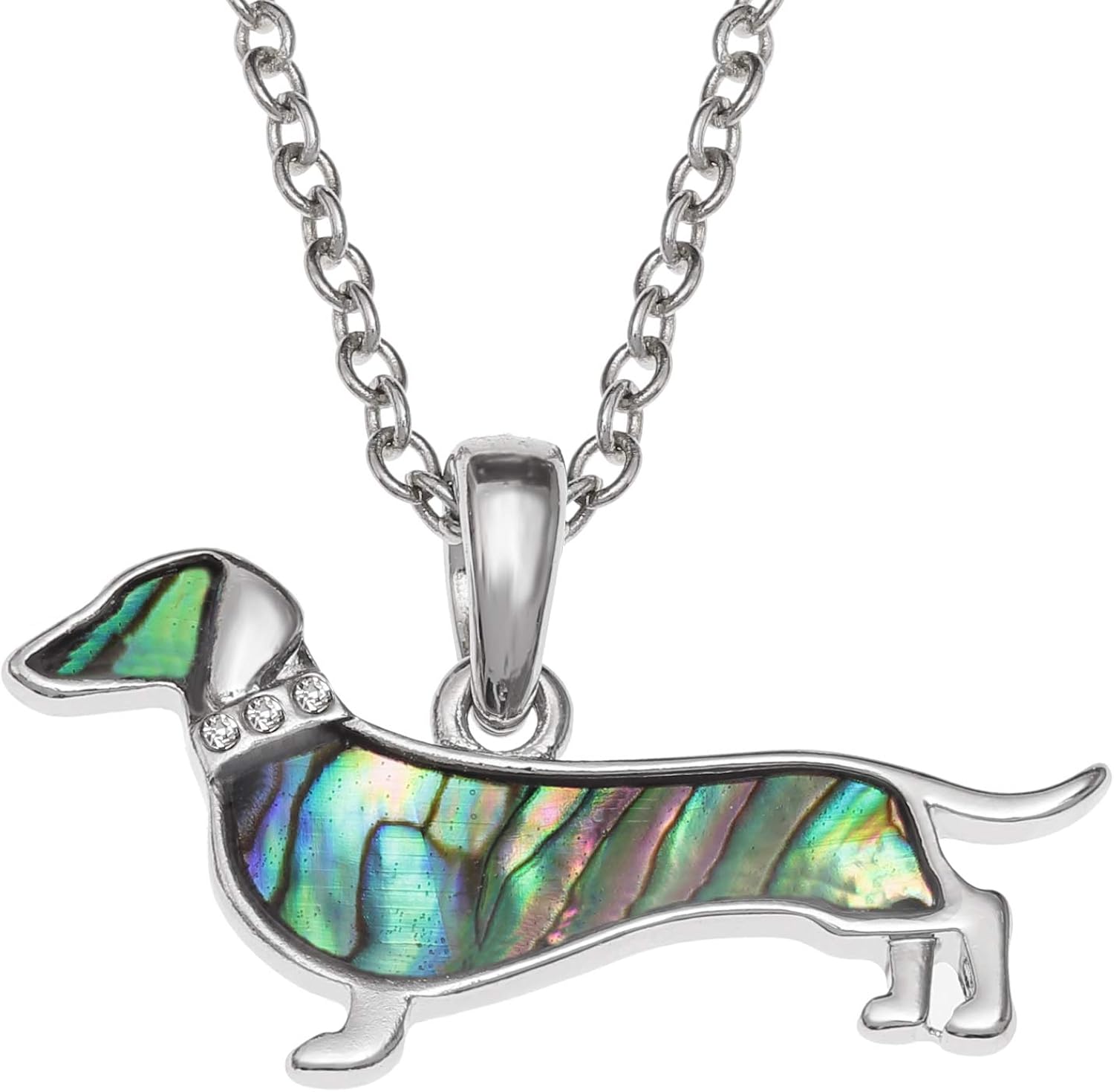 Kiara Jewellery Dachshund Sausage Dog Pendant Necklace Inlaid With Greenish Paua Abalone Shell And Glass Stone Collar On 18 Trace Chain Amazon Co Uk Jewellery Kiara Jewellery Dachshund Sausage Dog Pendant Necklace Inlaid With Greenish Paua Abalone Shell And Glass Stone Collar On 18 Trace Chain Amazon Co Uk Jewellery