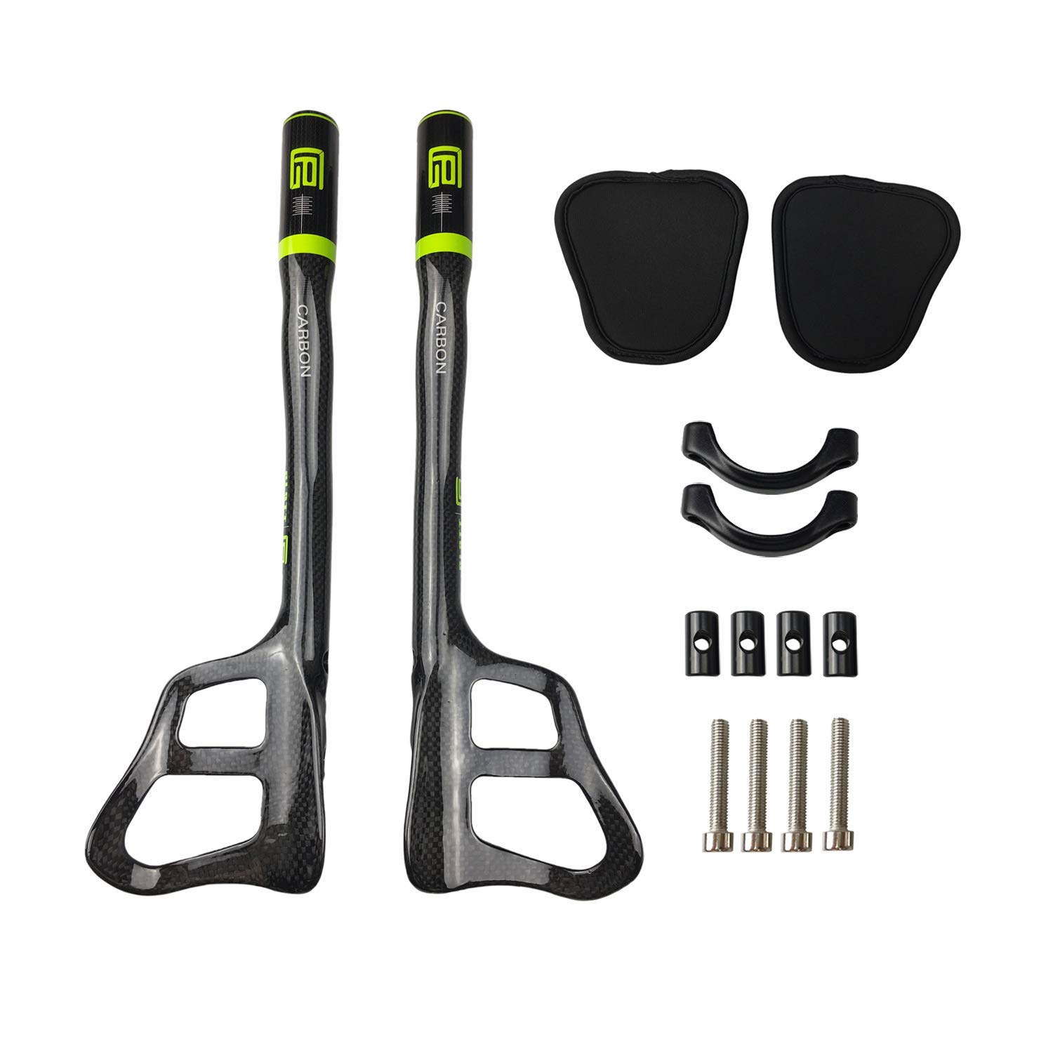 PLATT Triathlon Guidon 3K Carbon Repos Vélo Prolongateur Aero Bar Tri Barres pour VTT Cyclisme Vélo Route,31,8mm