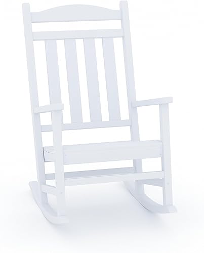 Miniatura 6 de LuXeo Stanton - Silla mecedora, juego de 2, color blanco