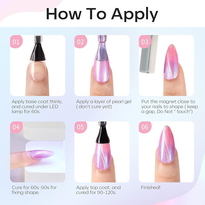 Esmalte de uñas magnético Cat Eye modelones 6 colores miniatura 7