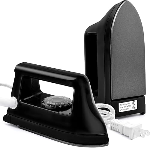 Mini plancha para ropa, plancha de viaje, pequeña máquina eléctrica de prensa de calor para manualidades de camisetas, plancha portátil para la