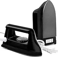 Hommtina Mini Ferro De Passar Roupas, Pequena Máquina Prensa Térmica Elétrica Para Viagem, Camisetas, Artesanato, Faculdade Doméstica Portátil (Preto)