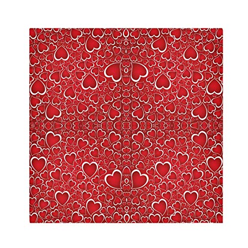 Servilletas de Tela Rojas con Corazones Pack de 6 miniatura 2