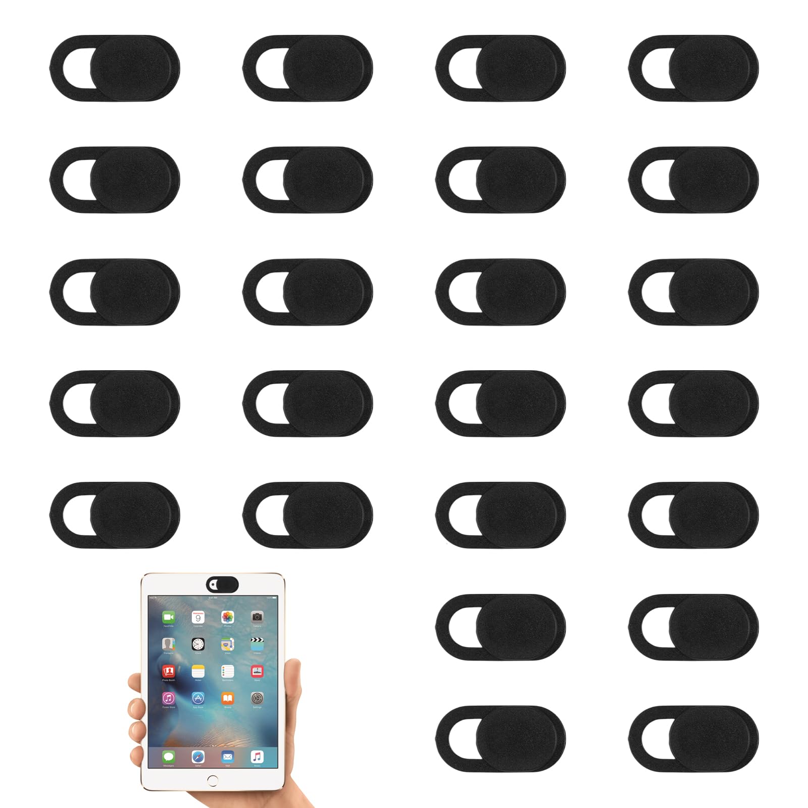Webcam Cover 24 Pezzi Copri Webcam Slider Ultra Sottile per Computer Portatili, Smartphone e PC