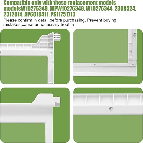 Miniatura 7 de W10276348 Estante de vidrio para refrigerador Reemplazar 23095242312014AP6018411PS11751713, reemplazo de estante de vidrio compatible con Kenmore,