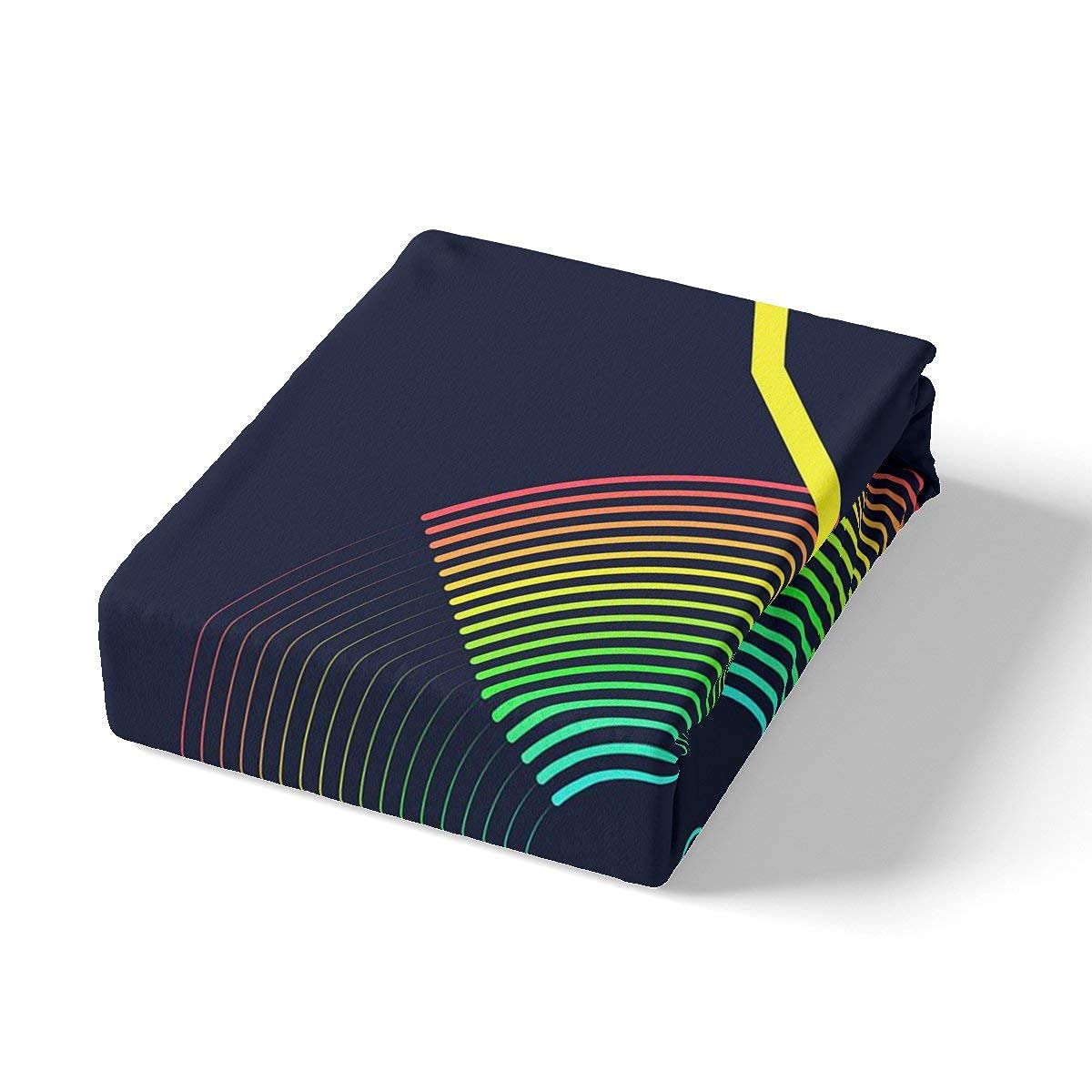 Homewish Rock Music Bettbezug, Vinyl Record Deckbett, Hip Hop Hippie Grunge Stil Bettbezug, Regenbogen irisierende Bettwäsche Set (kein Tröster) Wohnheim Dekorative 3 Stücke Doppel Größe, Multi 34