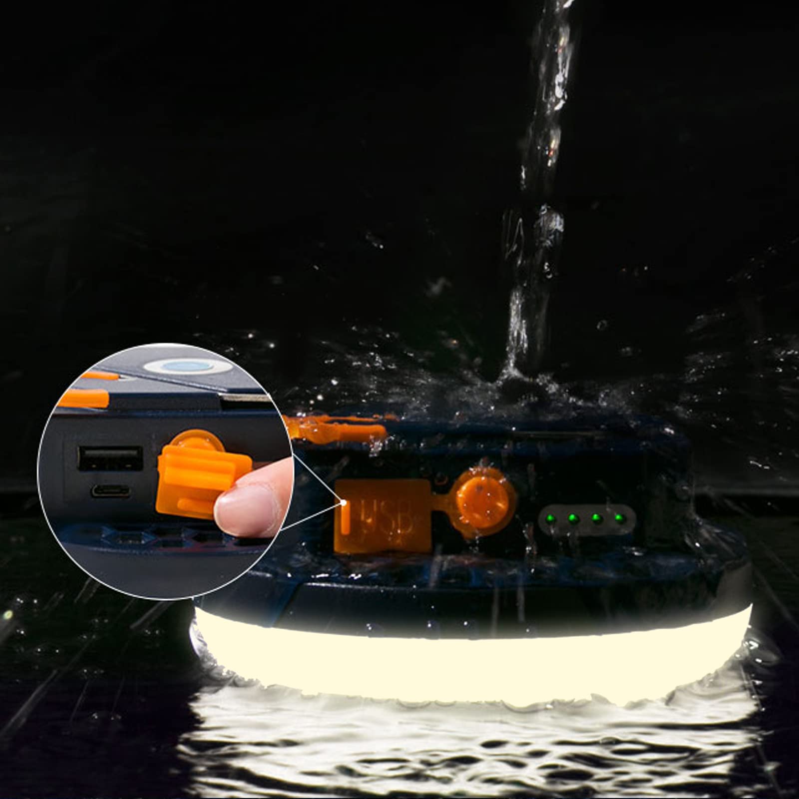 Lampada LED Da Campeggio Ricaricabile - 1500LM, Power Bank 5600mAh, Impermeabile IP65, Per Escursionismo E Emergenze - Foto 2