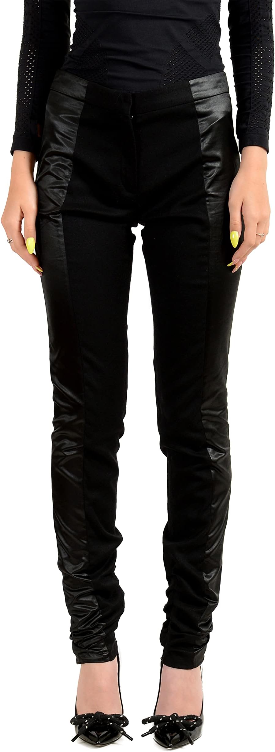 Viktor & Rolf Women's Black Wool Flat Front Pants US S IT 40