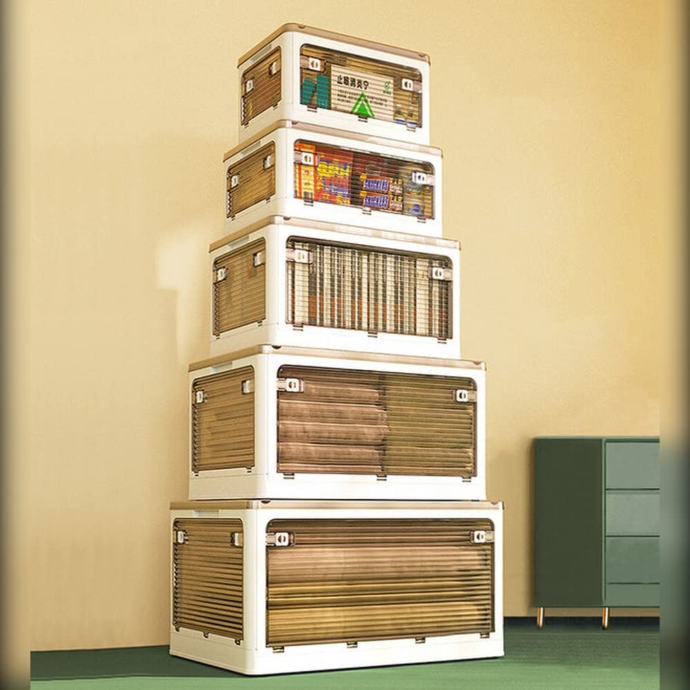 JOYBOS, 2er Set Aufbewahrungsbox für Kleidung, 80 l (40 x 2), faltbar, aus Kunststoff