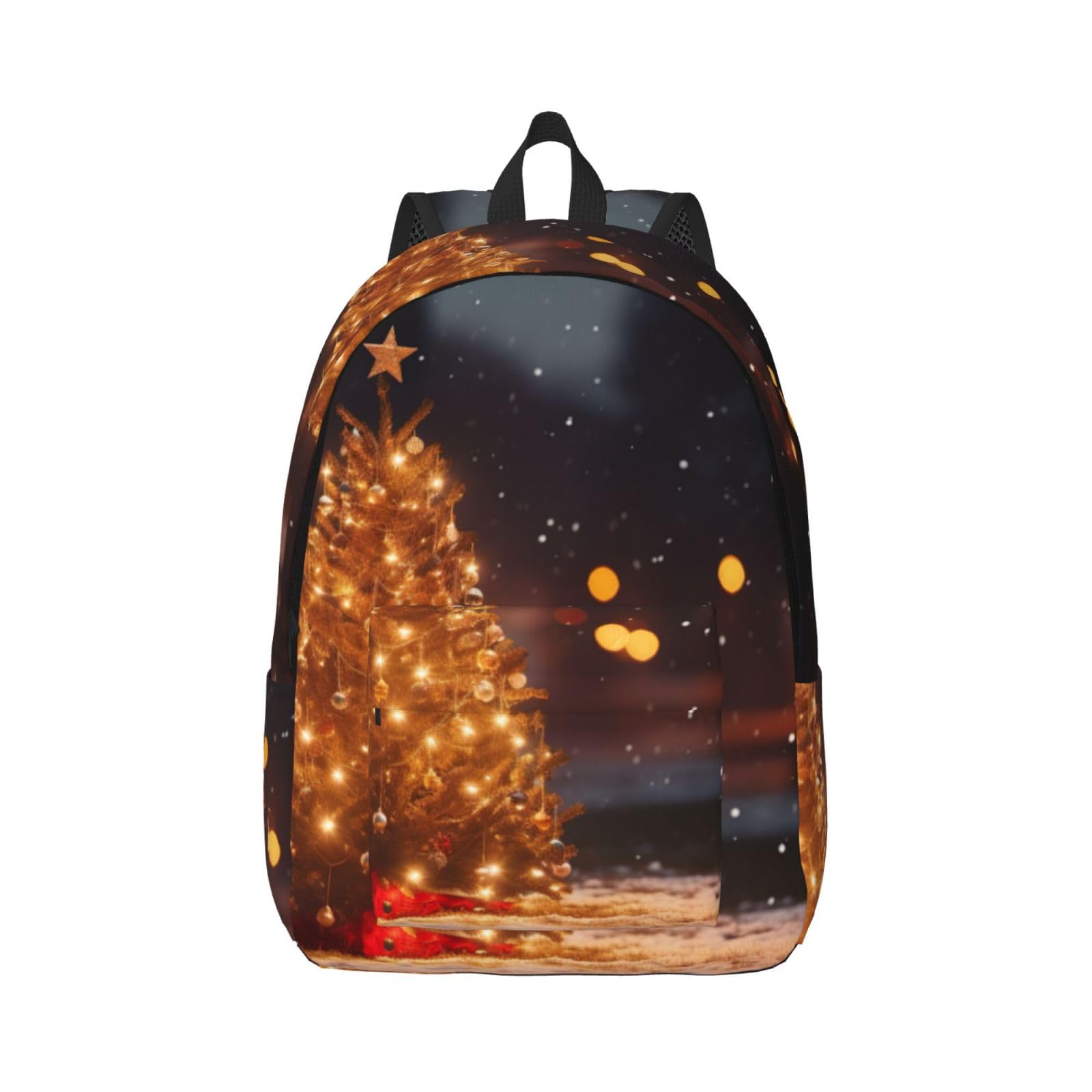 Kfjghhl Laptop Glowing Christmas Tree Backpack Business Travel Canvas Backpack Rucksack Anti-Theft Backpack School Bag