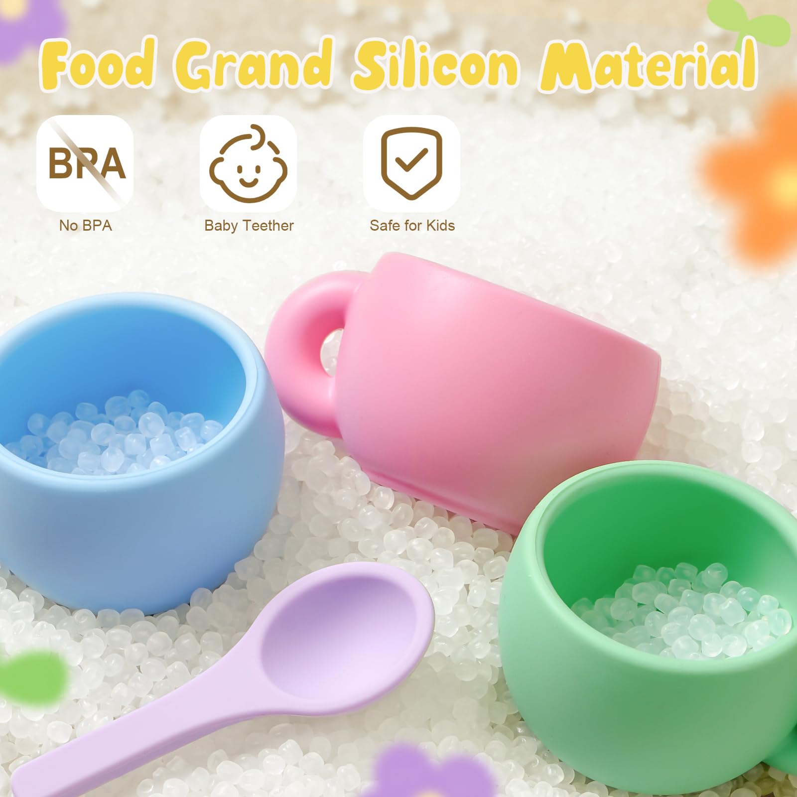 G.C Silikon Teeservice Kinder Spielzeug Kinderküche Zubehör mit Teekanne, Tassen, Teller, Löffel, Süßen Desserts, Teeparty Rollenspiele, Küchenspiele, Geschenke für Mädchen Jungen 3 4 5 6 7+ Jahre