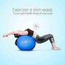 ONDHE BHARAT'S Anti-Burst Rubber Gym Ball with Free Foot Pump | Round Shape Swiss Ball for Exercise, Workout, Yoga, Pregnancy, Birthing, Balance & Stability Multicolor (65cm) gallery image