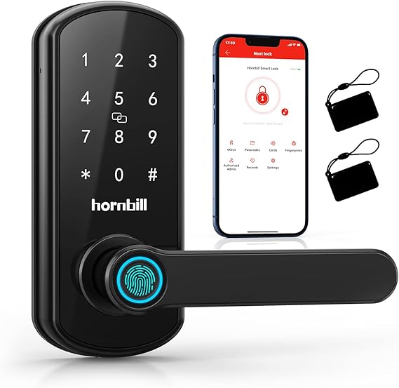 Smart Lock, hornbill Keypad Door Lock with Handle, Keyless Entry