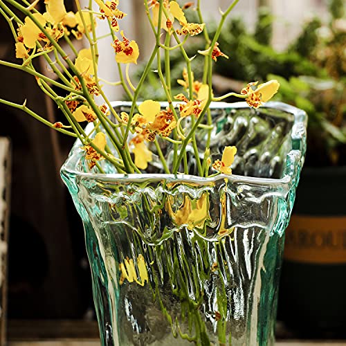Funsoba Crystal Clear Glass Flower Vase For Home Wedding Moden Centerpieces Decorative (Green) #TOP3
