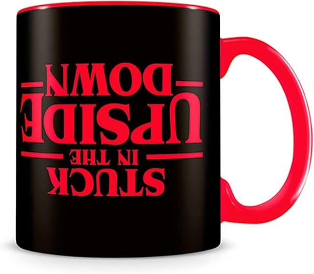 Stranger Things Ceramic Mug with Upside Down Stuck in The Upside Down Graphic in Presentation Box - Official Merchandise