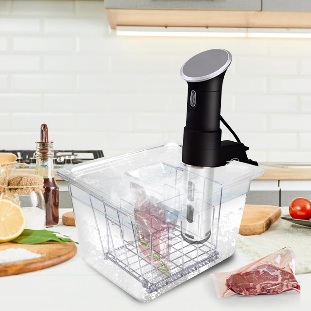 Máquina de cocción Sous Vide de 11 L con estante de acero inoxidable y separadores desmontables para cocinar con precisión