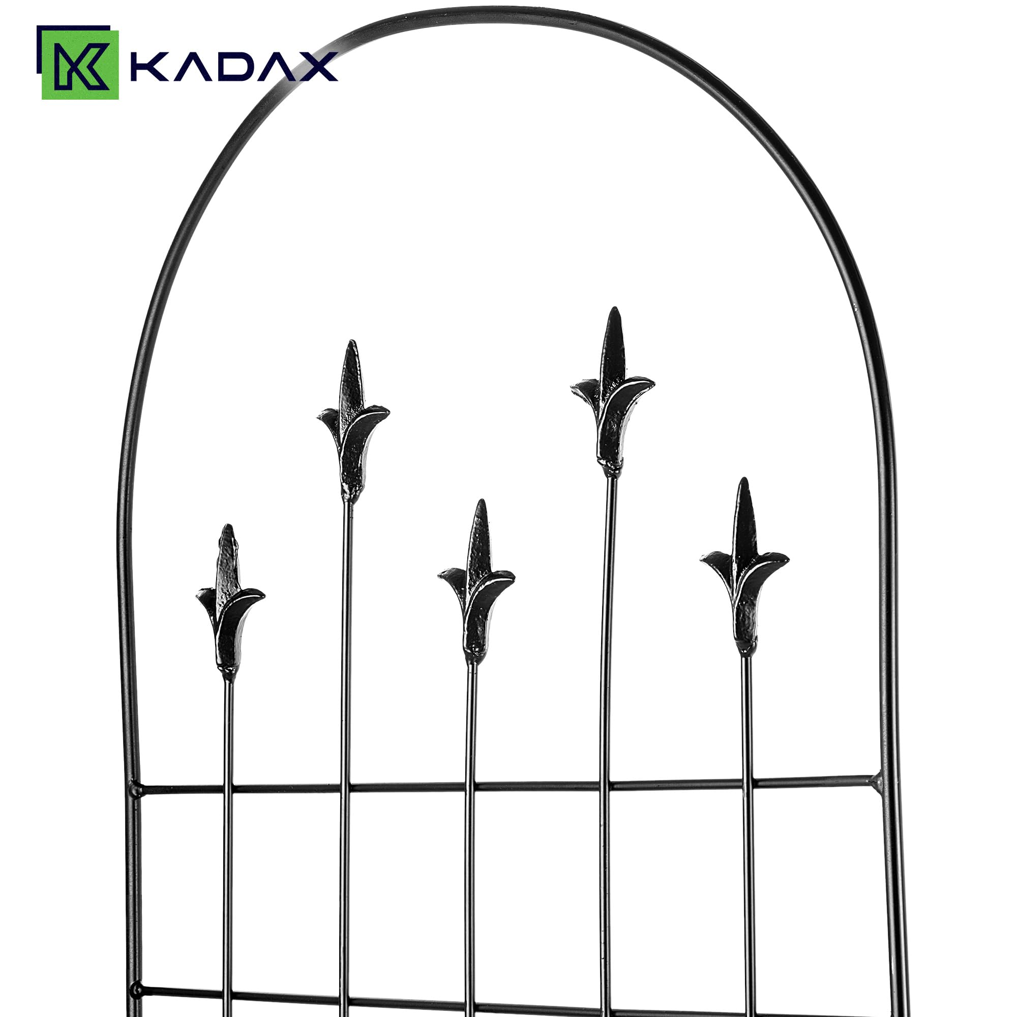 KADAX Metall Rankgitter 50 x 140 cm, Kletterhilfe für Pflanzen, Rankspalier aus pulverbeschichtetem Stahl, Pflanzenstütze für Kletterrosen & Clematis