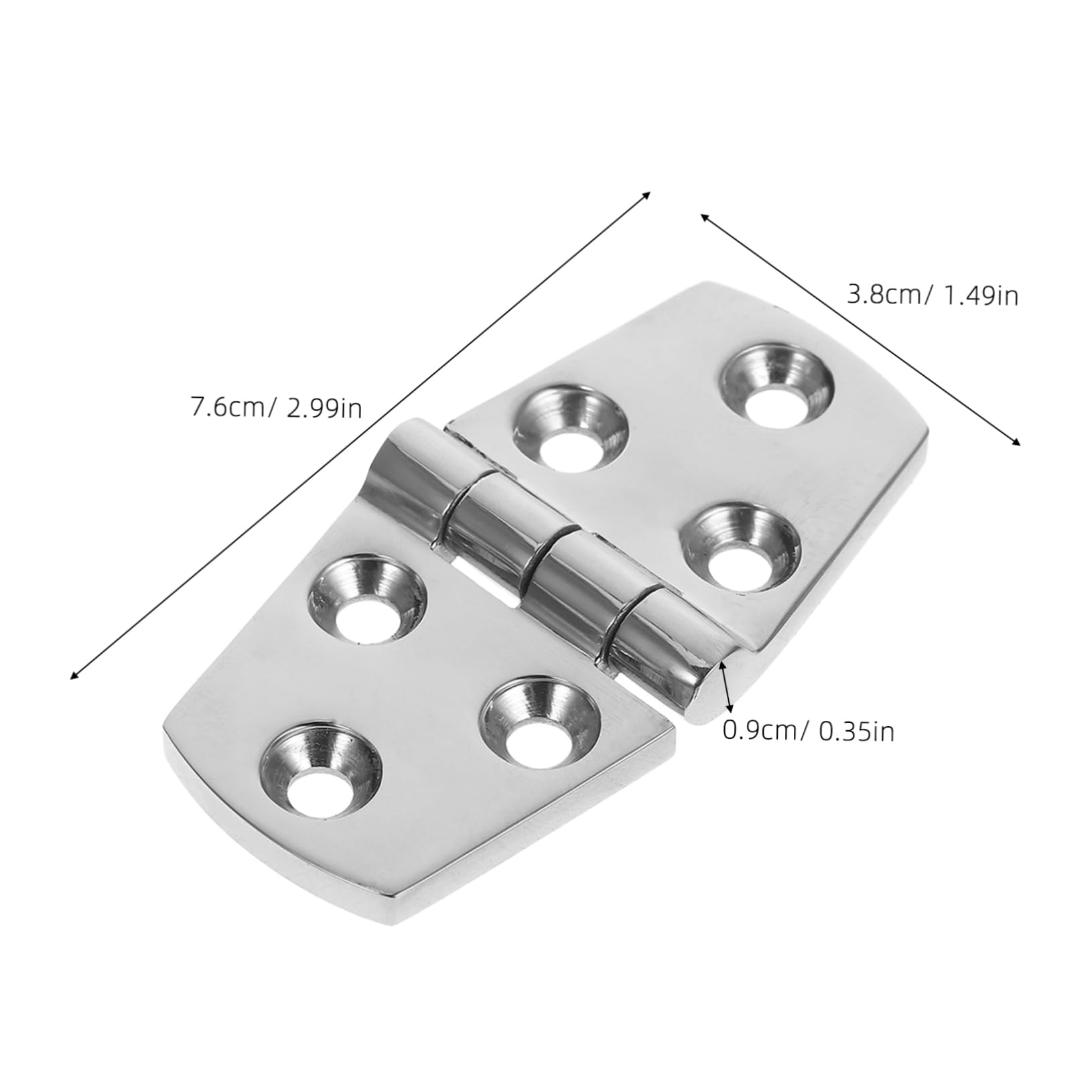 PRETYZOOM 4pcs Marine Grade Stainless Steel Hinge Boat Hatch Hardware Yacht Hinge Heavy Duty for Marine Boat Fence