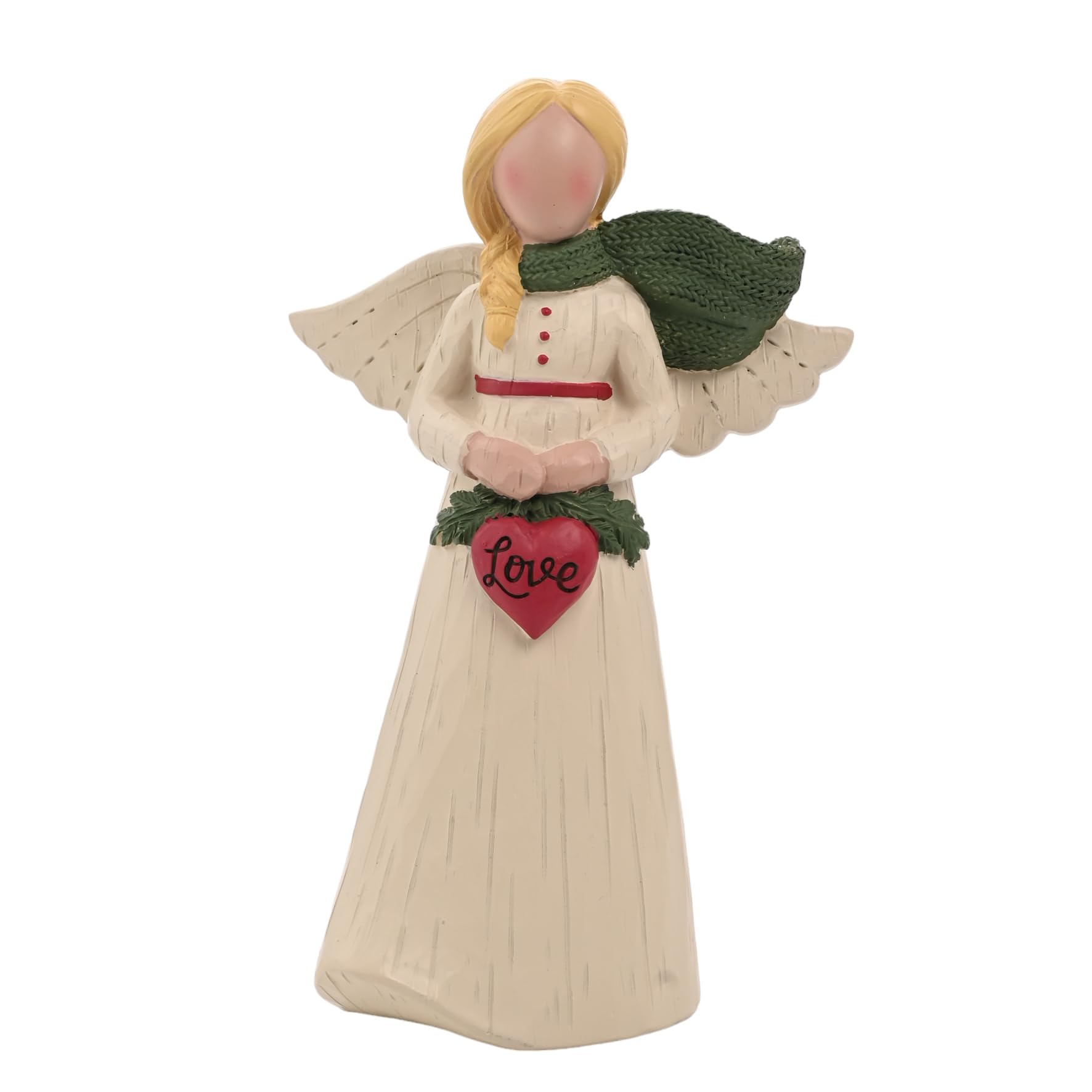 The Seasonal Gift Co - Peace Angel Ornament - With Love Heart - Nordic Nights - Whimsical Christmas Home Decor & Homeware Gifting Present for Xmas, Festive Season Gift For Love & Gratitude.