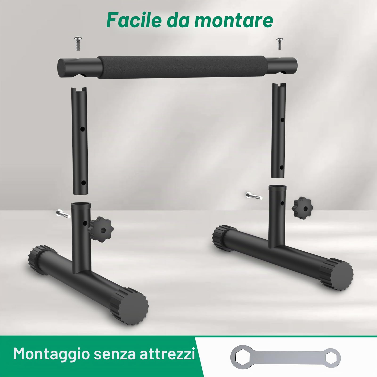 IMAYCC Maniglie per Flessioni Barre per Push-up Parallele con Polsiere Palestra,Fitness Push Up Bars Parallele Calisthenics Attrezzi per Flessioniper Formazione