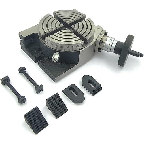 4" Inches (100 mm) Rotary Table 4 Slot for Milling Machine -Supplied with suitable M6 clamp kit
