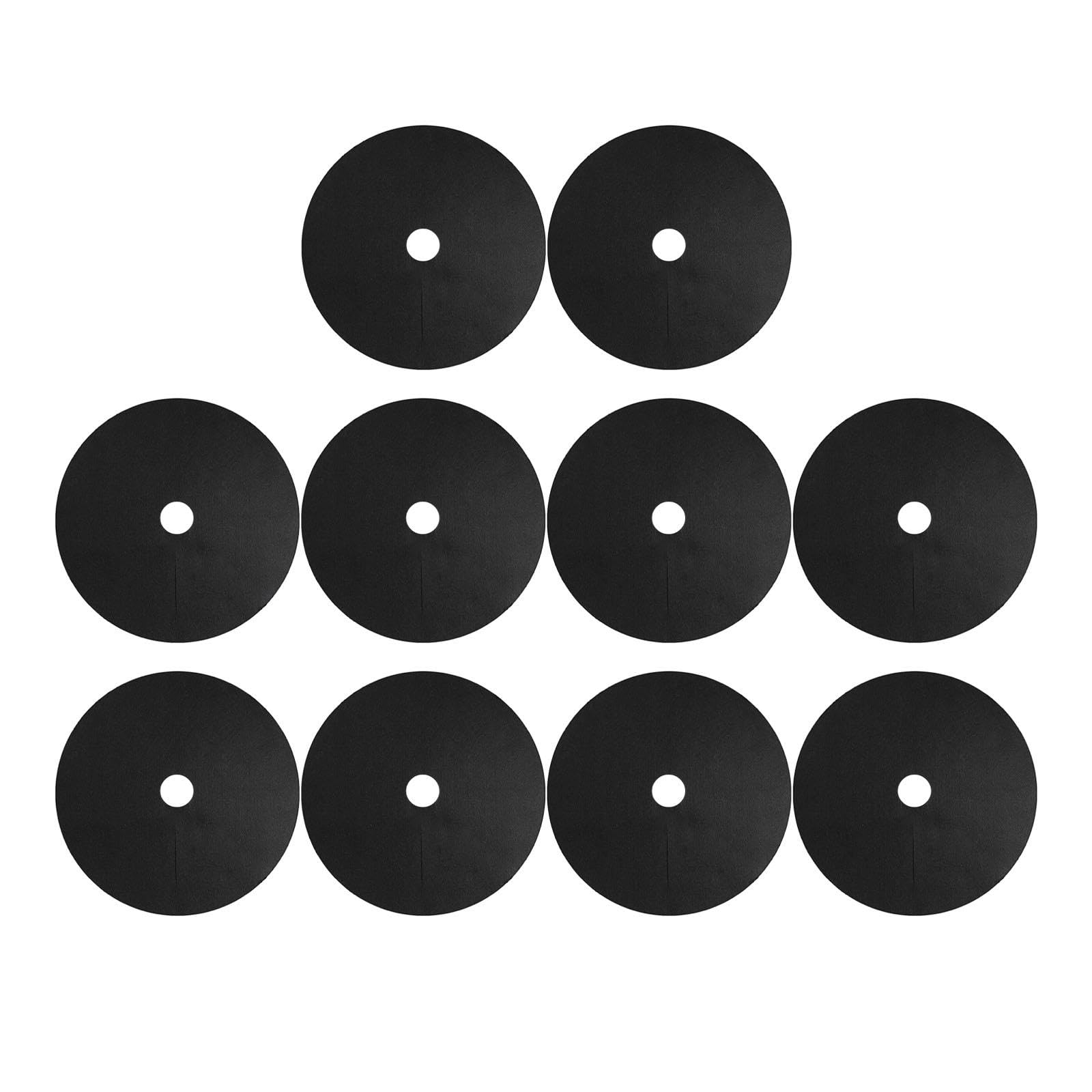 Fzaqwen 10 Pieces Round Non- Protector Mats/Gardening Mats, Control, Permeable And Breathable Mulch, Suitable for Fruit Tree And, black