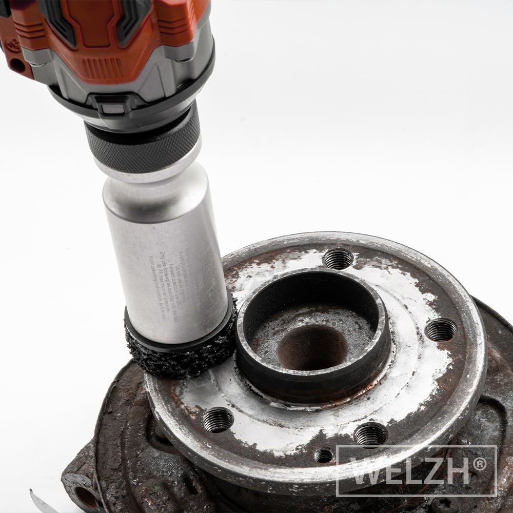 Kit de molienda de limpieza de pernos, 7 piezas para cubos de rueda HGV, herramienta eléctrica compatible con ajuste universal, discos de varios tamaños de hasta 28 mm, limpiador profesional de
