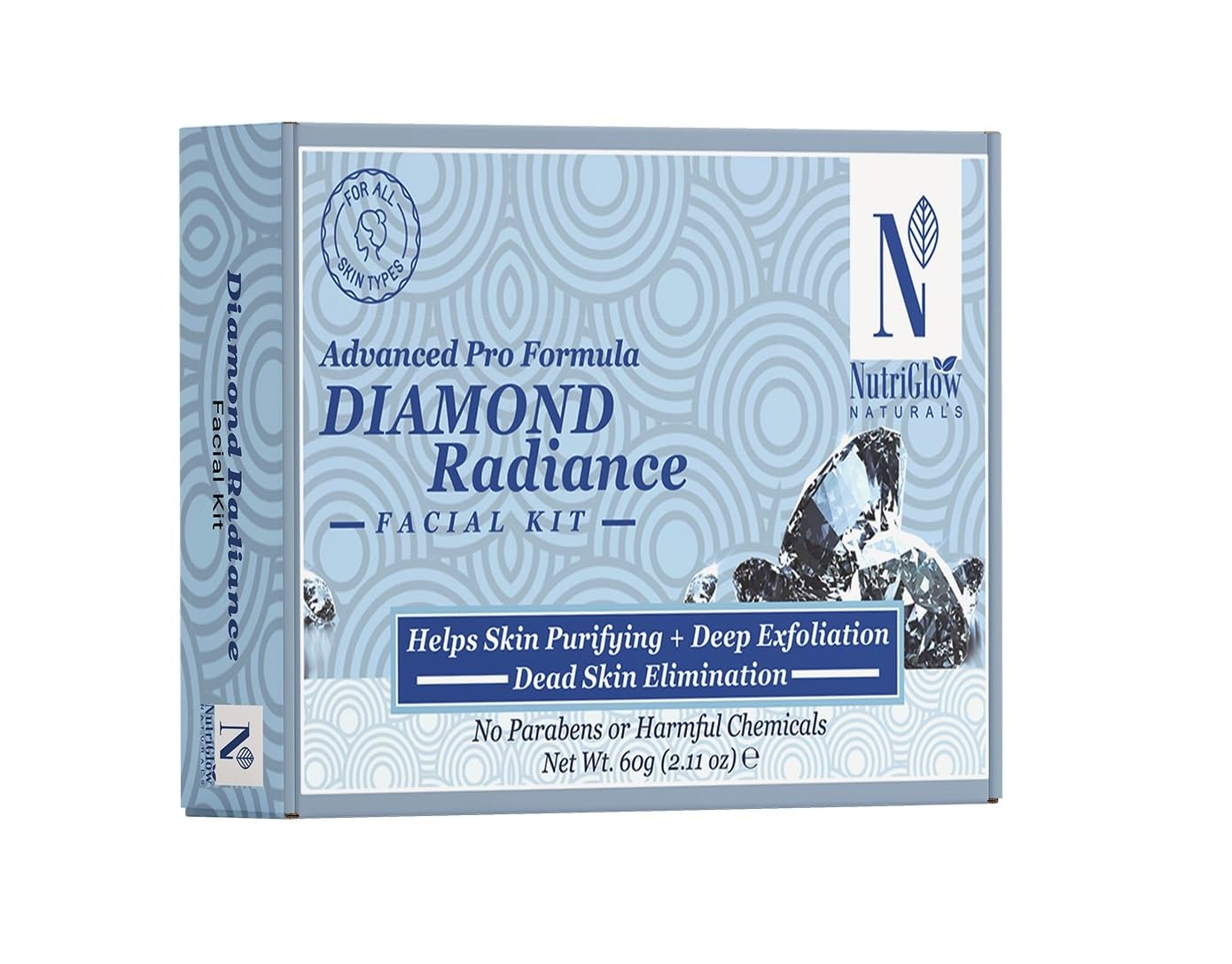 NATURAL'S Advanced Pro Formula Diamond Radiance Facial Kit For Make Skin Acne & Spot Free,Brightens Up Dull Skin, 60gm