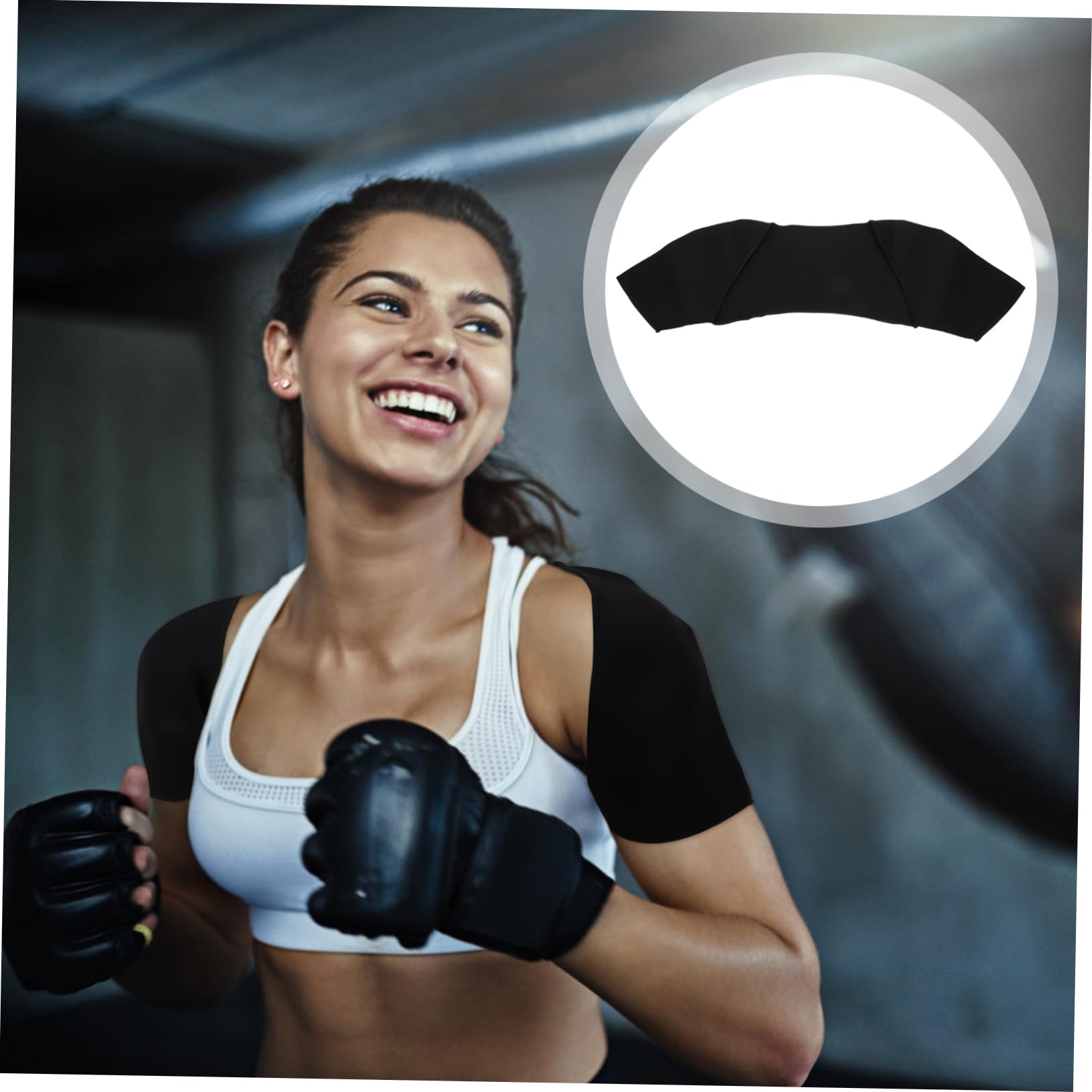 GOOHOCHY Fitness Shoulder Support Strap Belt Back Protector for Sports Warm Keeping Shoulder Protector for Men Women Lightweight Breathable for Full Range