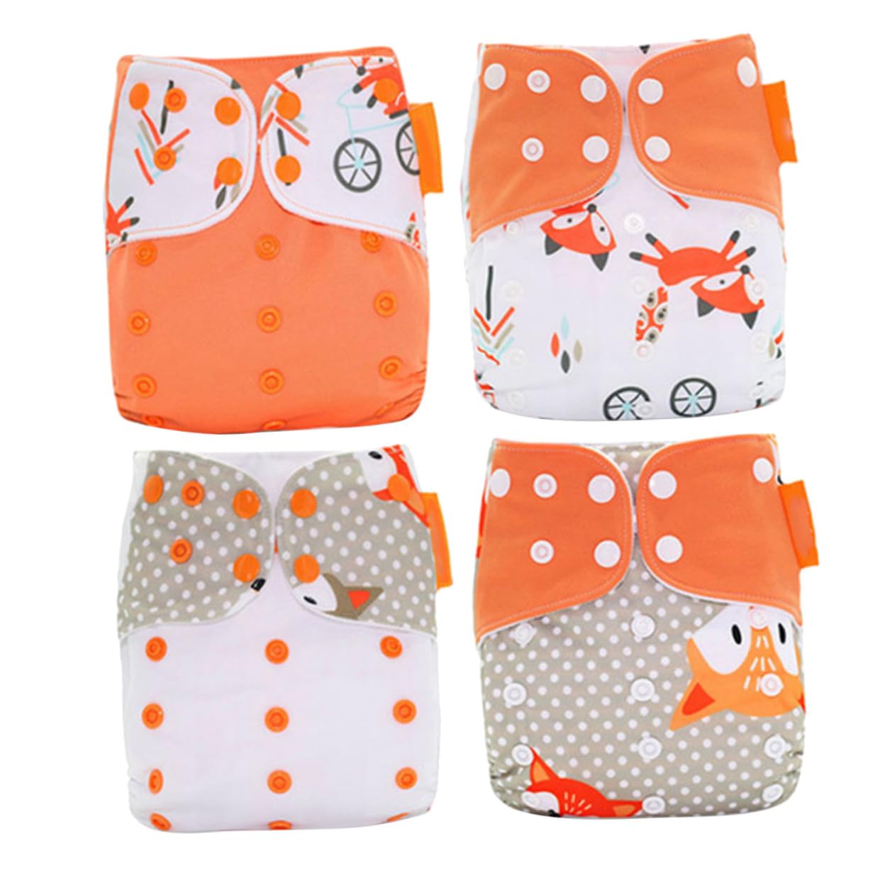 4 Stück pack Waschbare und Wiederverwendbare Babywindeln aus Polyester für Neugeborene Trainingshöschen für Täglichen Gebrauch zu Hause