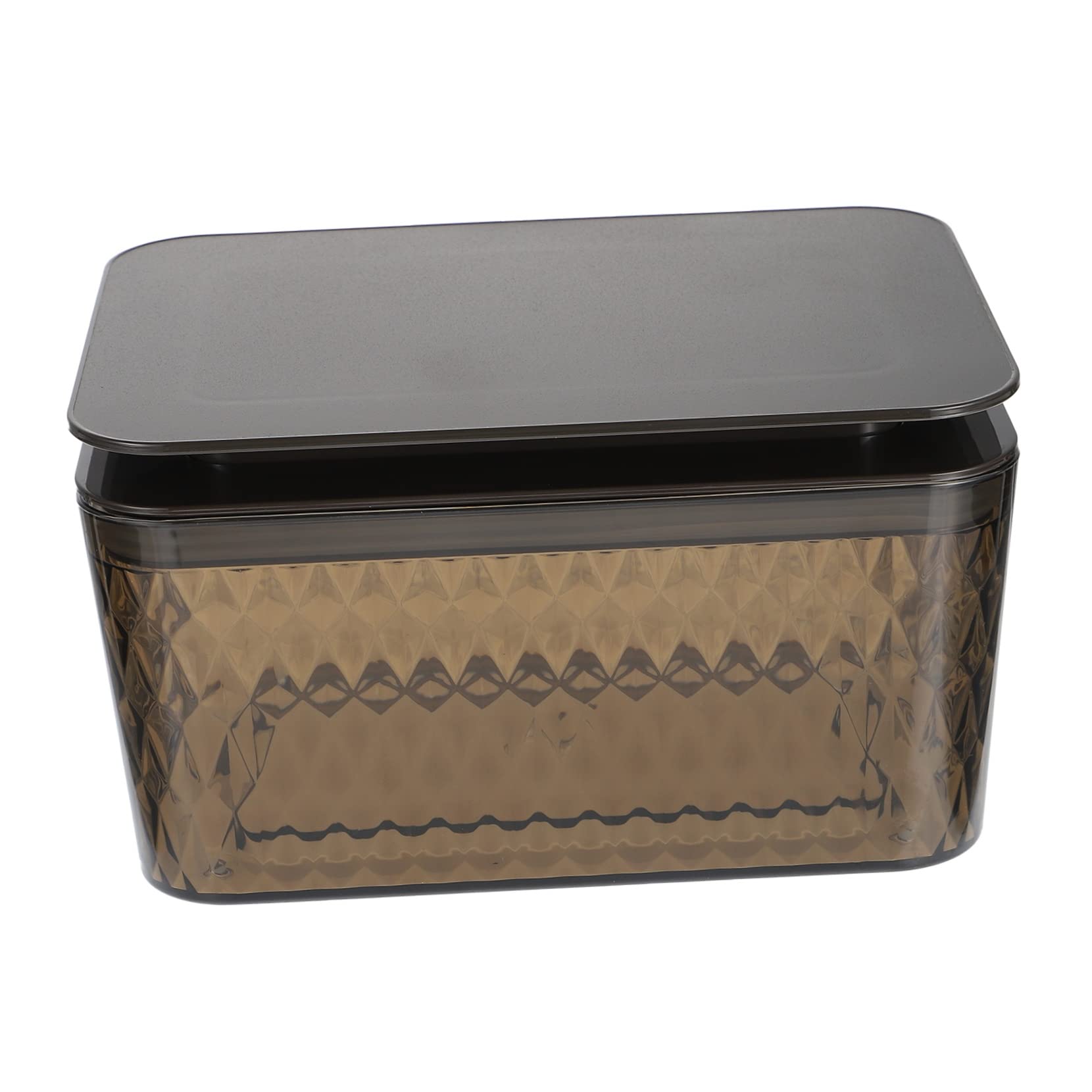 1 Stück Taschentuchbox mit Deckel aus Ps, Braun, Tragbar