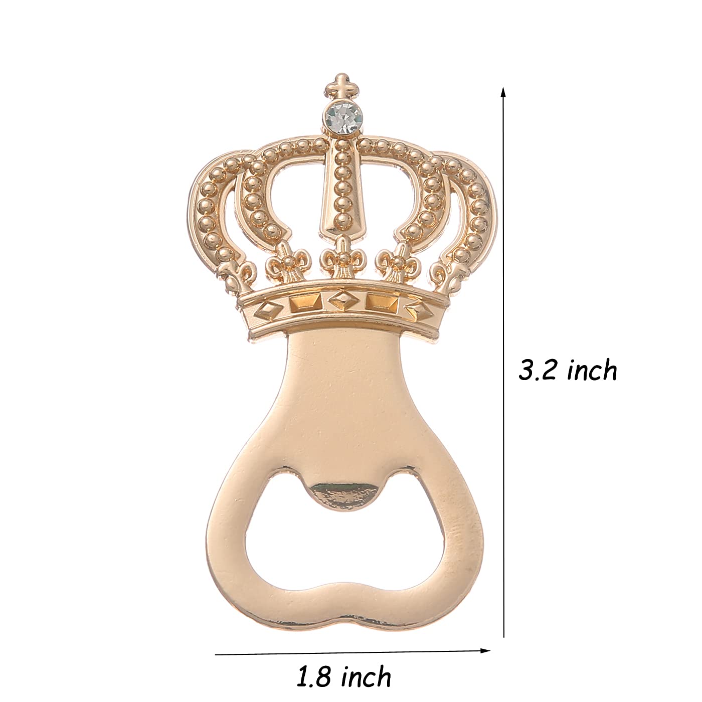 24 pcs Crown Bottle Opener Party Favor for Guests Beer Bottle Openers for Wedding Favor, Baby Shower Favor ,Bridal Shower Party Favors/Decorations/Souvenirs Supplies (24, Gold Crown)