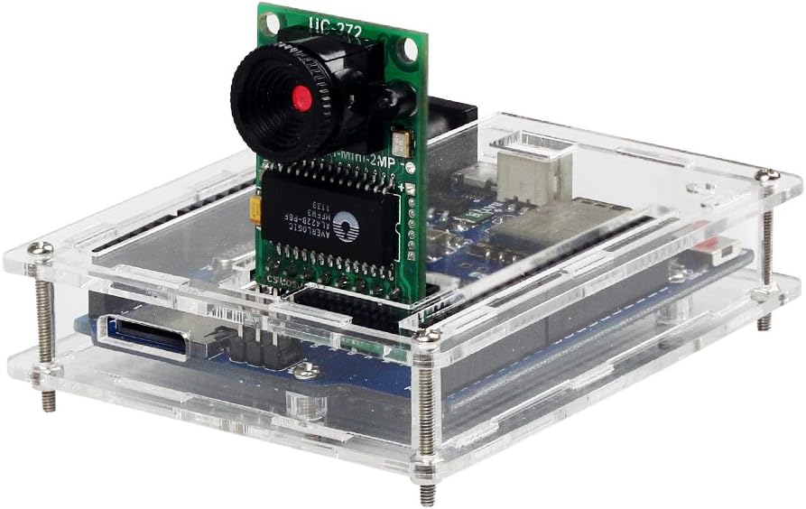 Arducam ESP8266 UNO Kit Included Development Board OV2640 Mini Module Camera Shield and Clear Acrylic Case Compatible with Arduino UNO R3