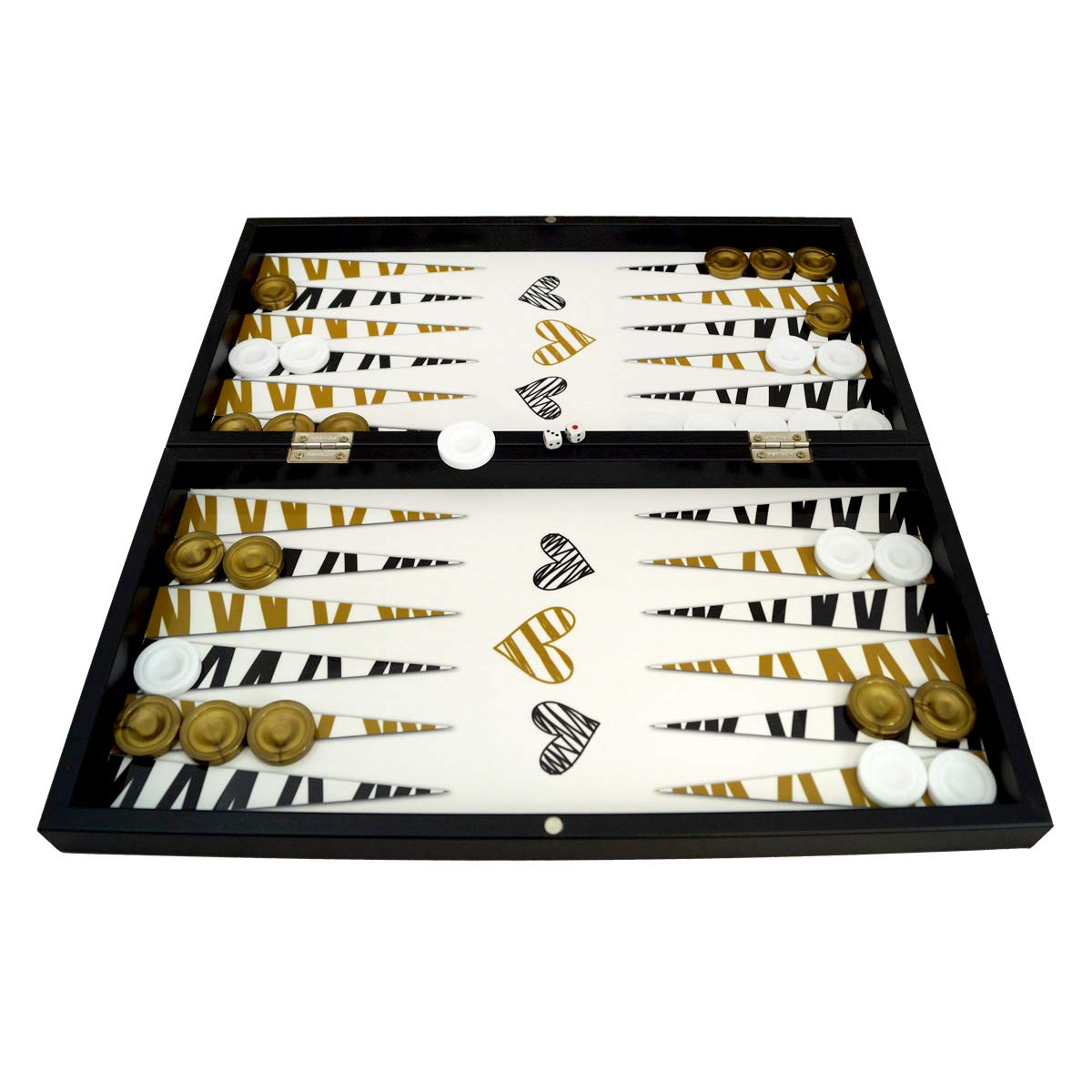 PrimoLiving Set de Lujo de Madera para Backgammon Valentine XXL - 48 x 48.7 cm