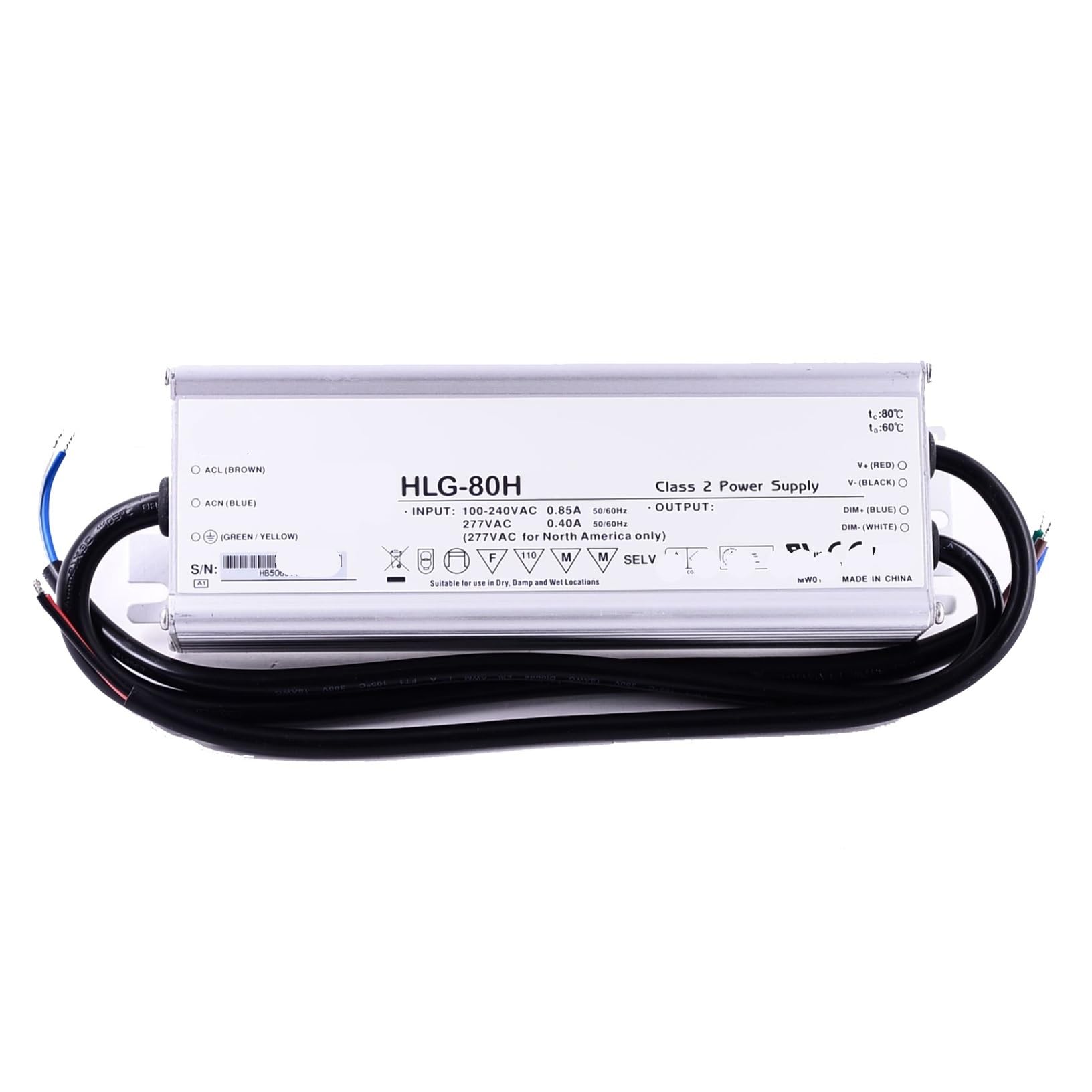 HLG-80H-36 80W Constant Voltage Constant Current LED Driver