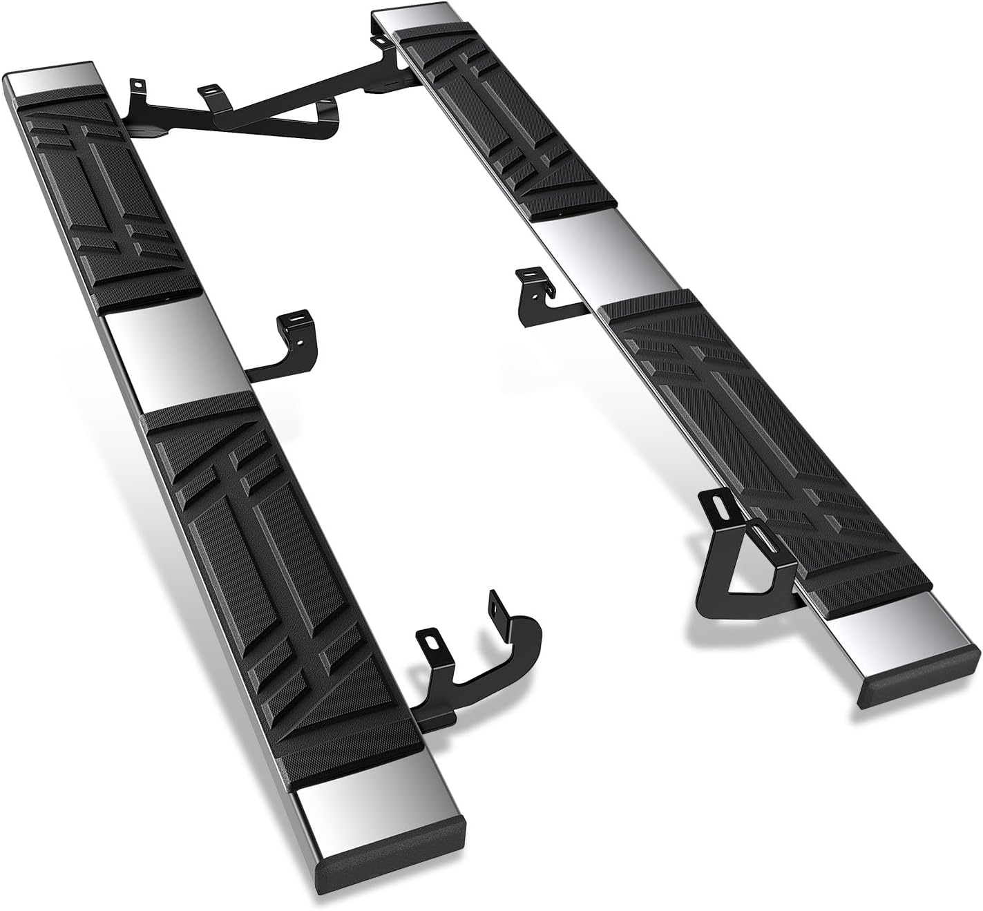 DNA Motoring 6.5" Flat Running Boards Side Step Nerf Rails Bars Compatible with 2019-2023 Hyundai Santa Fe, STEPB-U-SF19-T1