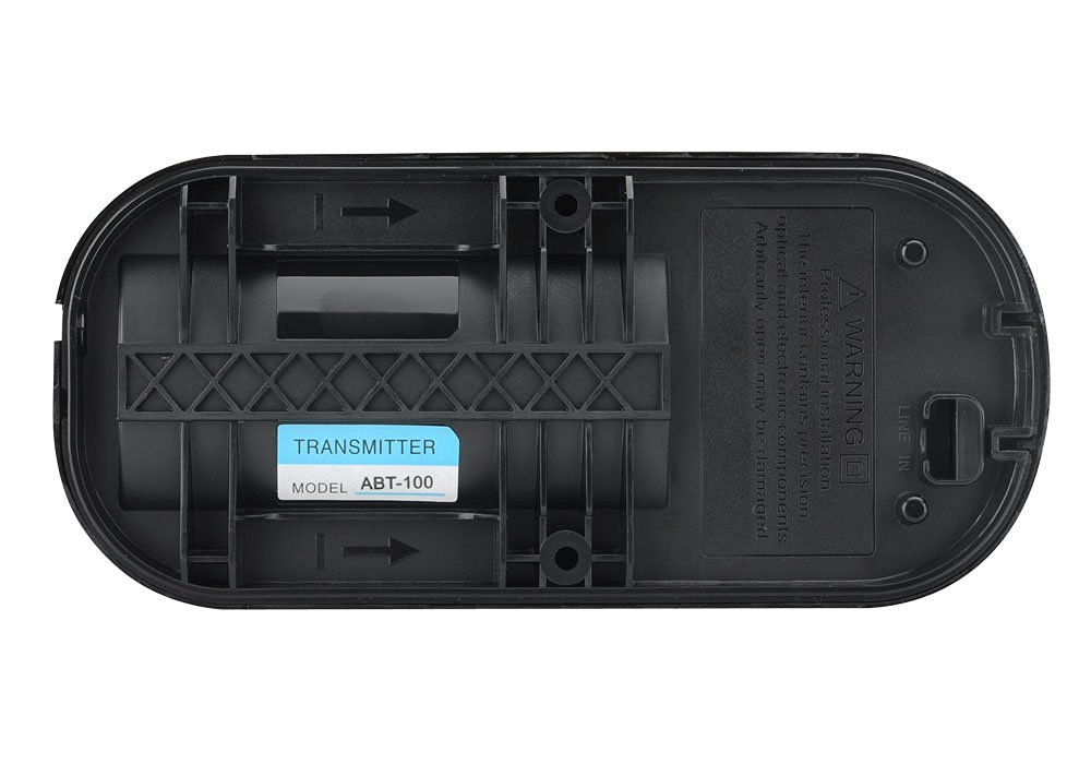 BW Detector de intrusos de doble haz y alarma, detector de infrarrojos activo de seguridad de doble haz, para exteriores, 60 m, rango de detección de 180 m, dispersión del haz de 1,5 m, ajuste óptico