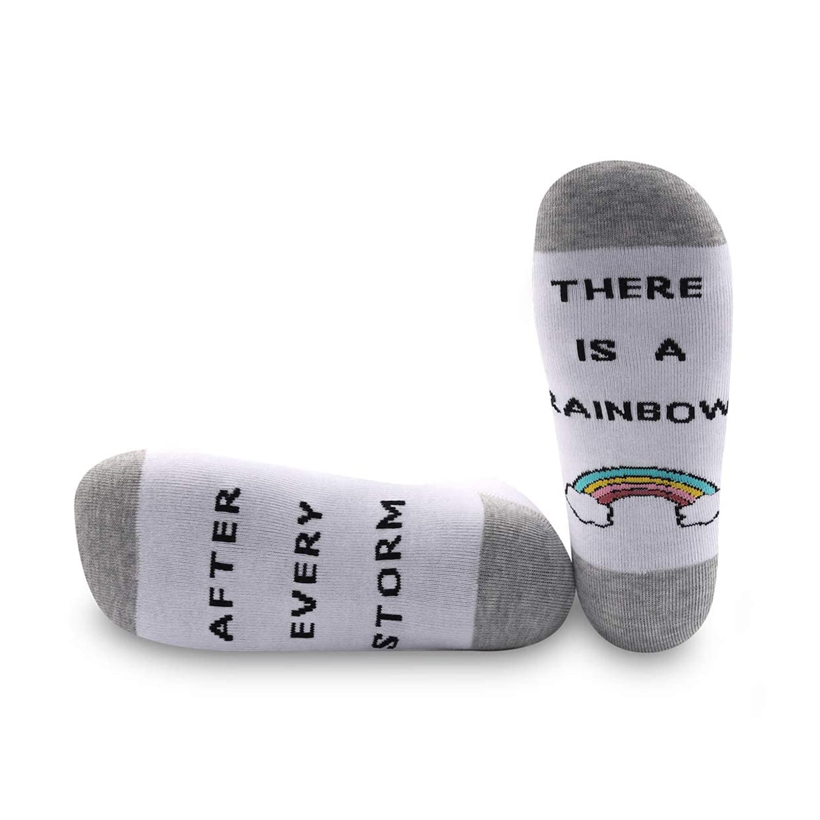 Generic1 Pair IVF/IUI Rainbow Baby socks Fertility Journey Transfer socks After Ever Storm There Is A Rainbow Socks