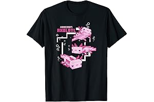 Enchanting Pink Axolotl Pond T-Shirt: A Minecraft Easter Delight