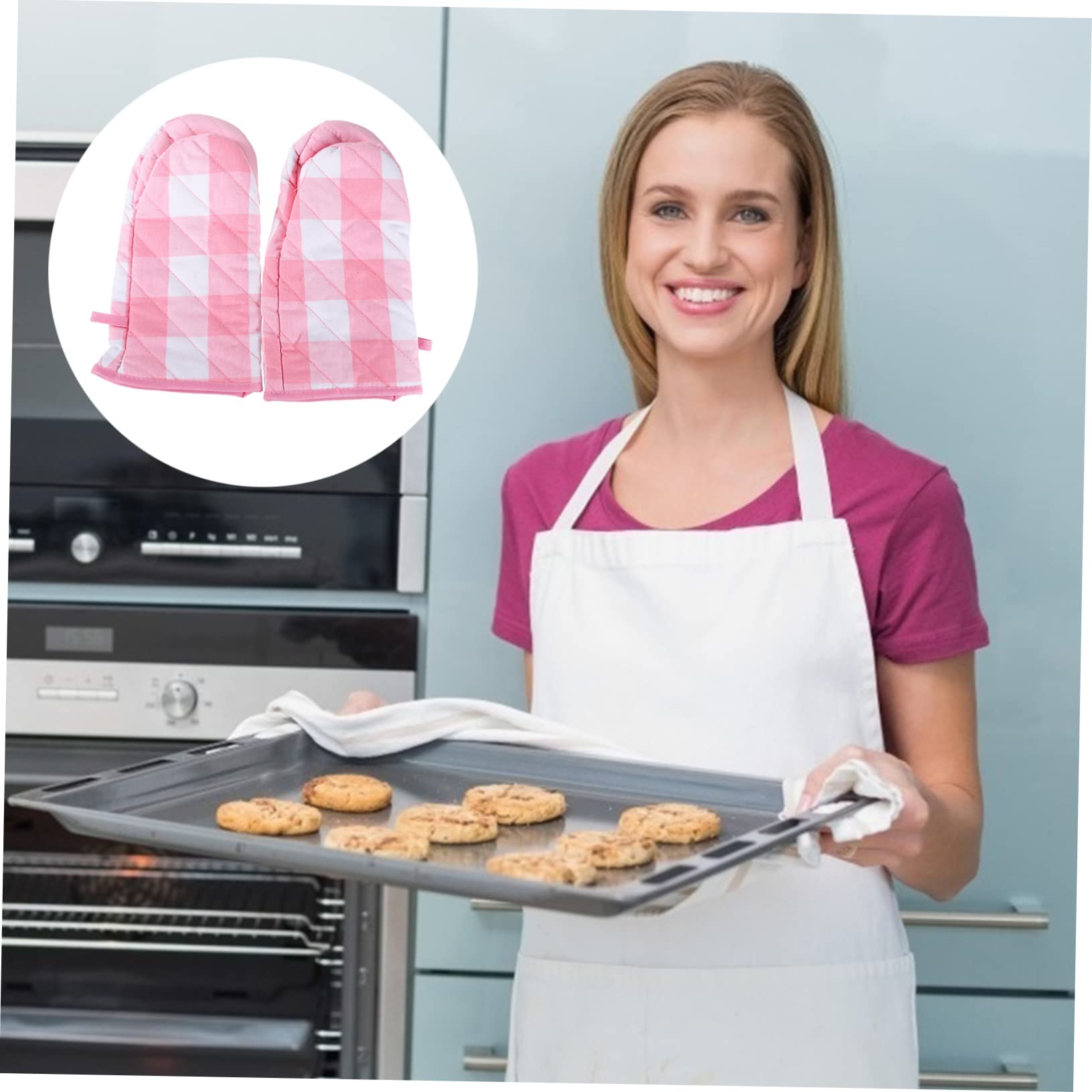 SOLUSTRE 6pièces De Isolants De Four Résistants Chaleur pour Barbecue Et Cuisine Motifs à Carreaux