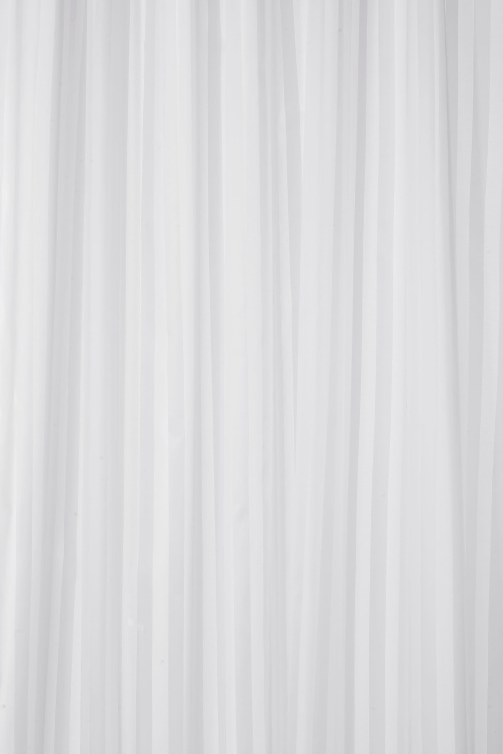Croydex Woven Stripe Shower Curtain - White - 180 x 180cm - 100% Polyester