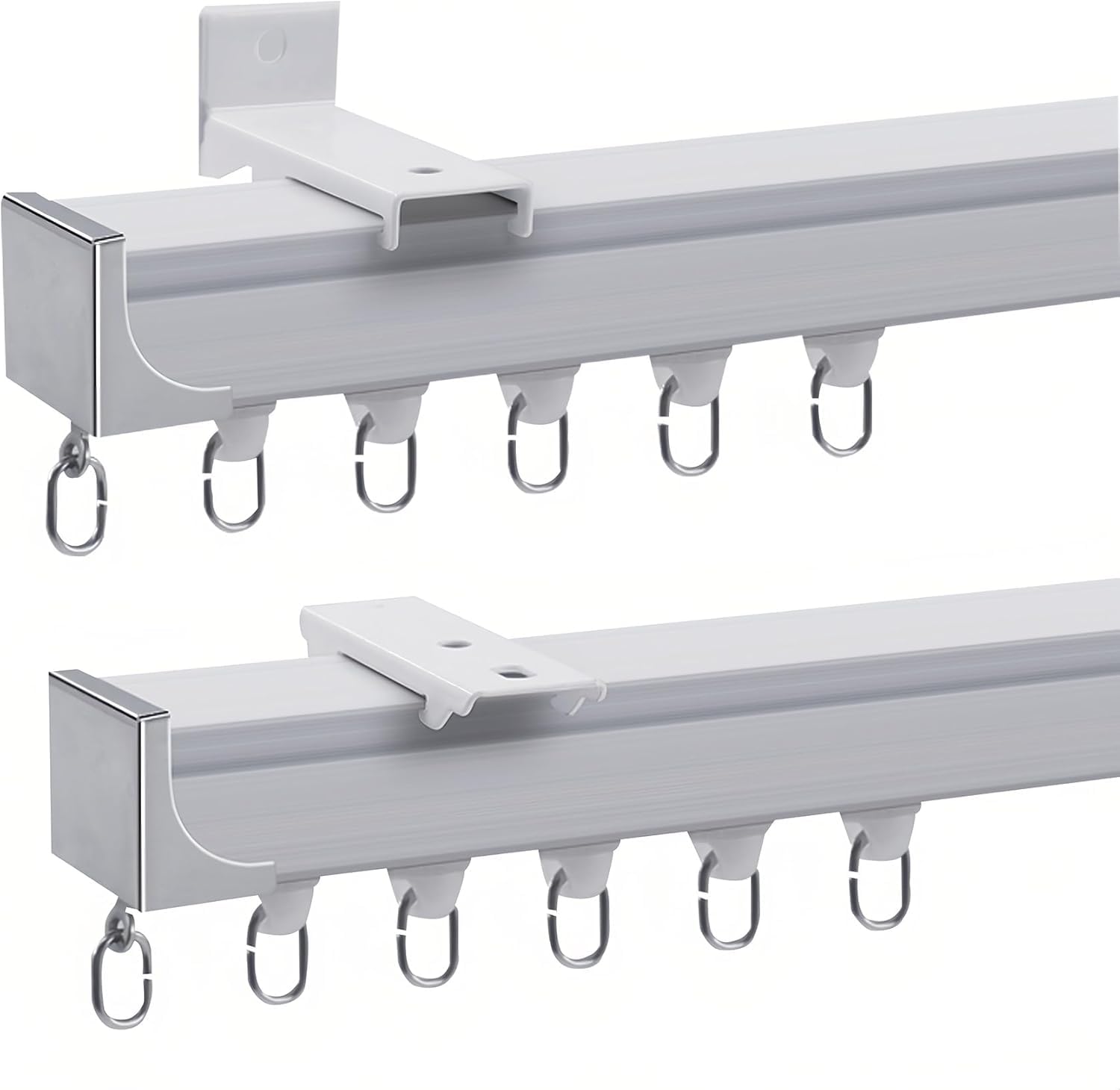 Aluminium-Schiebe-Raumteilerstangen – verstellbares Decken-/Wandschienensystem für Heimdekoration, Raummanagement, vielseitige Trennwände, einfache Installation