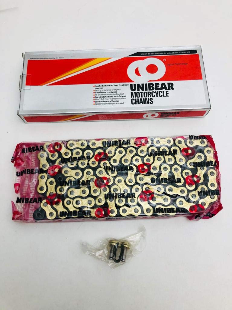 Cadena para moto 530H 120 eslabones oro chain 530H 120 links Gold