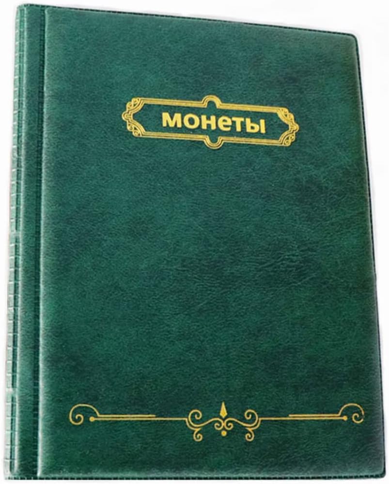 ngddf2haa 10 Pages 250 Pockets Units Coin Collection Book Coinversion Leather Album Coins Commemorative Badges Tokens (Color : A Size : One Size)