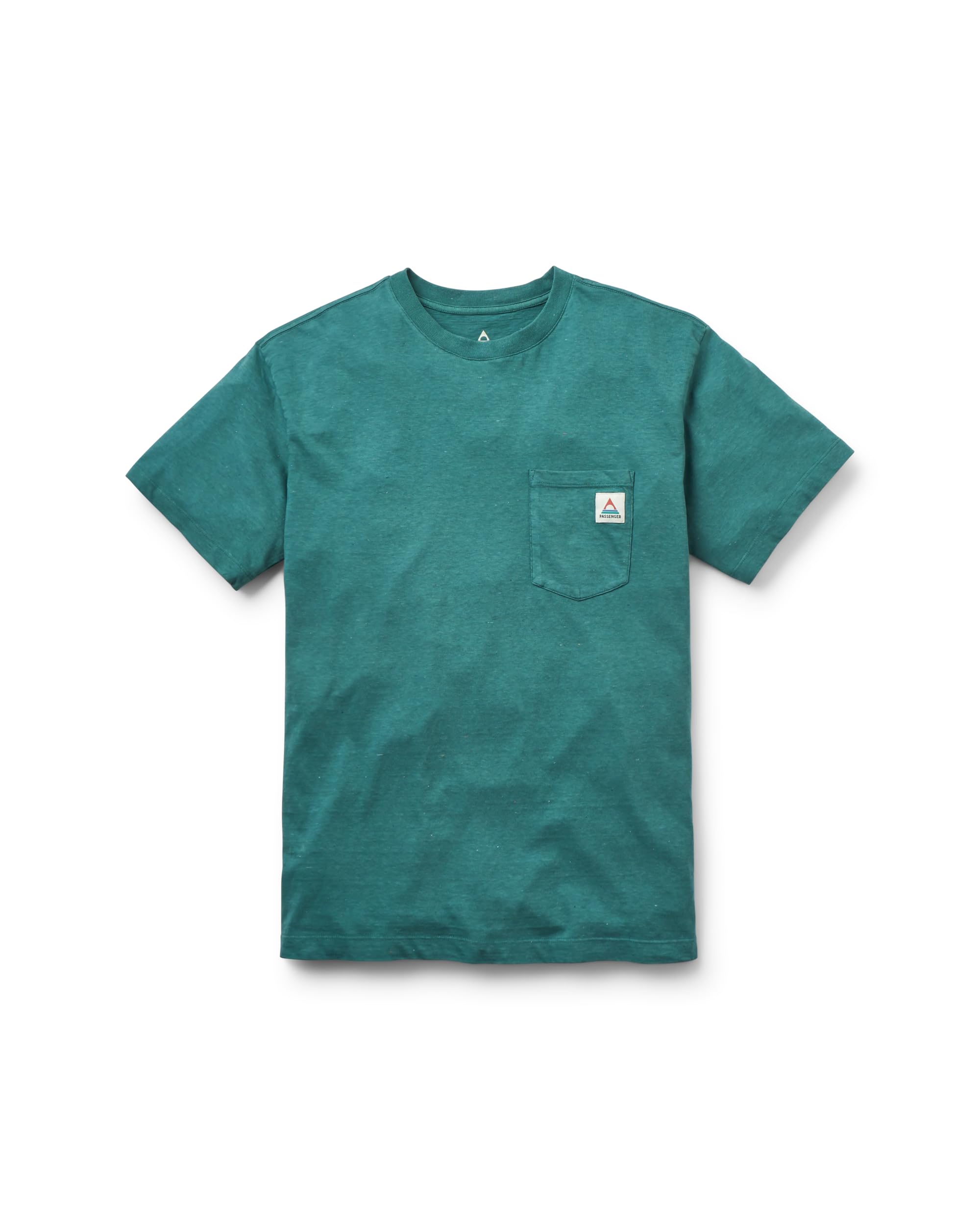 Passenger Men's Heritage Relaxed Fit Short Sleeve T-Shirt (UK, Alpha, L, Regular, Regular, Deep Ocean Marl)