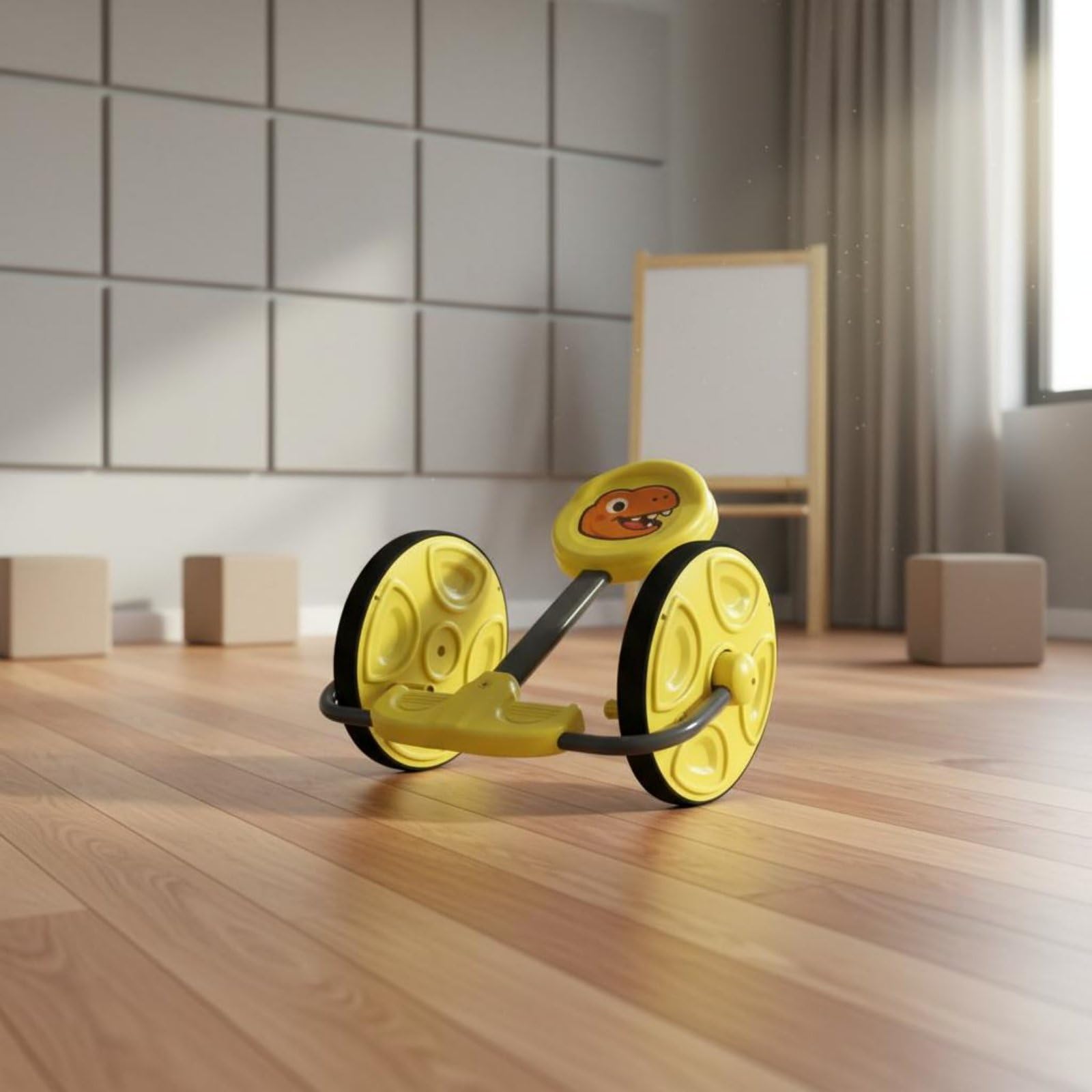 Kinder Gleichgewichts Dreirad Balance Tricycle Indoor Rad Spielfahrzeug mit Rutschfesten Trittflächen Und Kontrollierter Bewegung Fördert, Grün