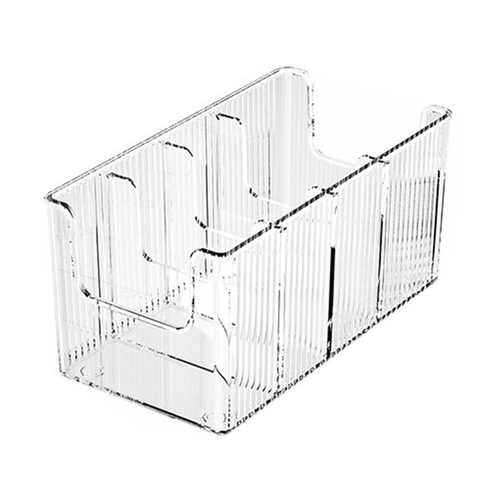 Belt Storage Container, Storage Box With Adjustable Removable Divider Design, Large Capacity Multi Compartment Organizer For Closet Stackable Modular Bin clear 1