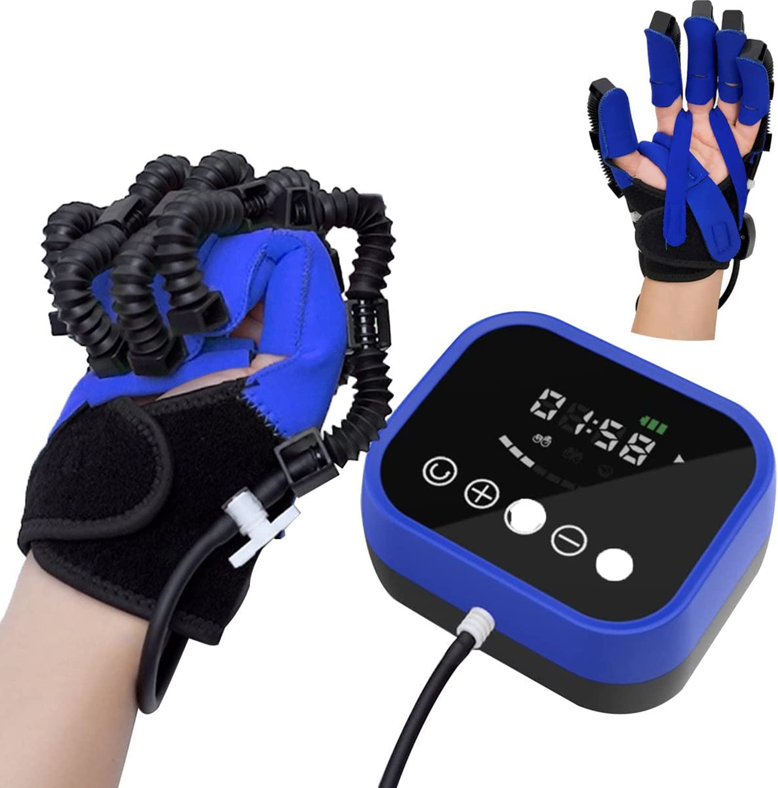 Guantes De Robot De Rehabilitación De Presión De Aire, Entrenador De Dedos De Hemiplejía De Trazo Automático, para Corrección De Flexión De Dedos, para Pacientes con Disfunción De La Mano